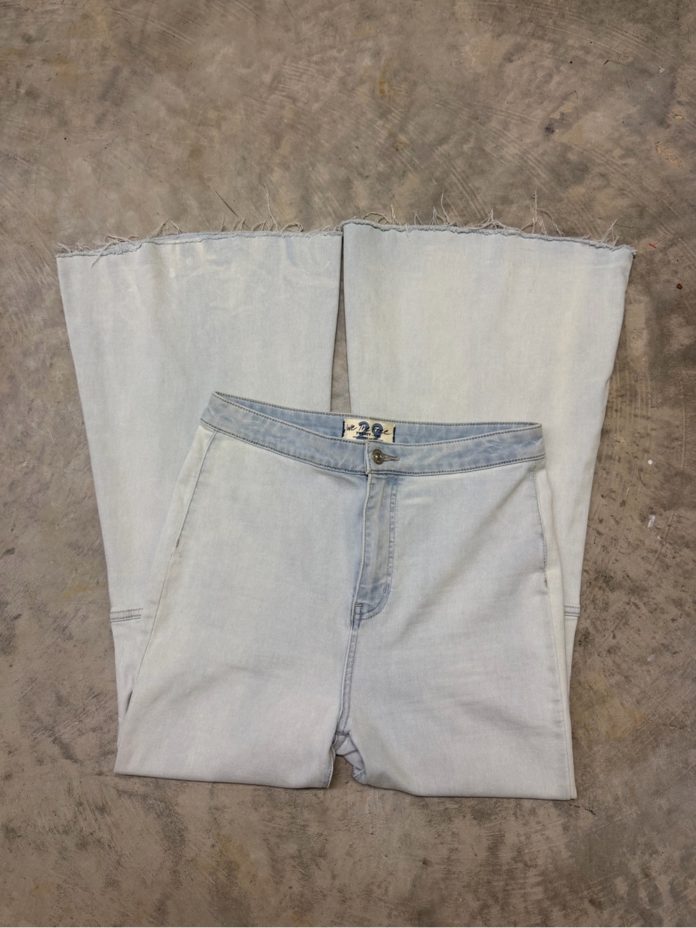 Free People Light Blue Wide Leg Jeans